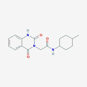 molecular formula C17H21N3O3 B2578347 2-(2,4-二氧代-1H-喹唑啉-3-基)-N-(4-甲基环己基)乙酰胺 CAS No. 896381-84-3