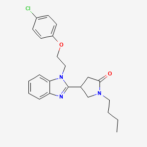 molecular formula C23H26ClN3O2 B2578350 1-butyl-4-{1-[2-(4-chlorophenoxy)ethyl]-1H-benzimidazol-2-yl}pyrrolidin-2-one CAS No. 912896-32-3