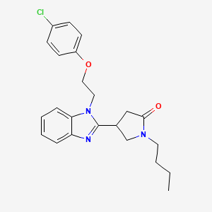 molecular formula C23H26ClN3O2 B2578350 1-丁基-4-{1-[2-(4-氯苯氧基)乙基]-1H-苯并咪唑-2-基}吡咯烷-2-酮 CAS No. 912896-32-3