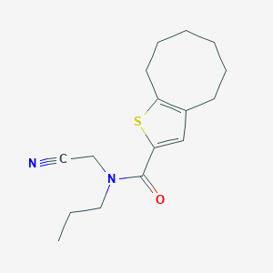 molecular formula C16H22N2OS B2578351 N-(cyanomethyl)-N-propyl-4H,5H,6H,7H,8H,9H-cycloocta[b]thiophene-2-carboxamide CAS No. 1333875-08-3