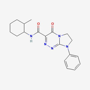 molecular formula C19H23N5O2 B2578352 N-(2-methylcyclohexyl)-4-oxo-8-phenyl-4,6,7,8-tetrahydroimidazo[2,1-c][1,2,4]triazine-3-carboxamide CAS No. 946229-22-7