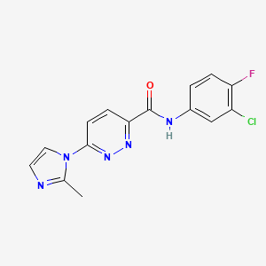 N-(3-chloro-4-fluorophenyl)-6-(2-methyl-1H-imidazol-1-yl)pyridazine-3-carboxamide