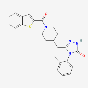 3-((1-(benzo[b]thiophene-2-carbonyl)piperidin-4-yl)methyl)-4-(o-tolyl)-1H-1,2,4-triazol-5(4H)-one