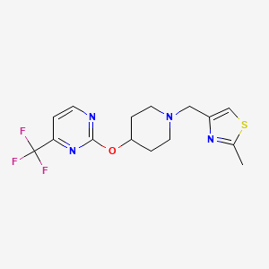 2-Methyl-4-[[4-[4-(trifluoromethyl)pyrimidin-2-yl]oxypiperidin-1-yl]methyl]-1,3-thiazole