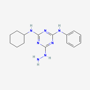 N2-cyclohexyl-6-hydrazinyl-N4-phenyl-1,3,5-triazine-2,4-diamine