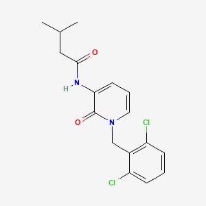molecular formula C17H18Cl2N2O2 B2578391 N-[1-(2,6-dichlorobenzyl)-2-oxo-1,2-dihydro-3-pyridinyl]-3-methylbutanamide CAS No. 338784-83-1