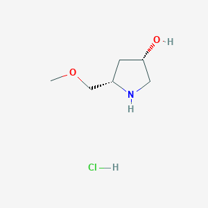 molecular formula C6H14ClNO2 B2578401 (3S,5S)-5-(methoxymethyl)pyrrolidin-3-ol hydrochloride CAS No. 1909287-17-7