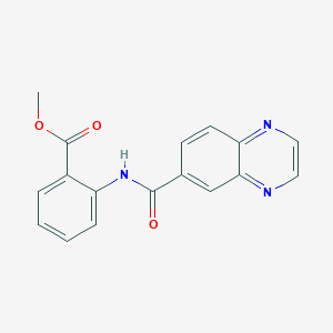 molecular formula C17H13N3O3 B2578406 2-(喹喔啉-6-甲酰胺基)苯甲酸甲酯 CAS No. 851269-92-6