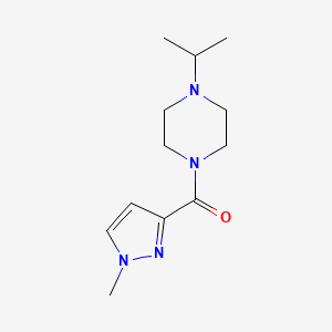 molecular formula C12H20N4O B2578407 (4-isopropylpiperazin-1-yl)(1-methyl-1H-pyrazol-3-yl)methanone CAS No. 2320849-90-7