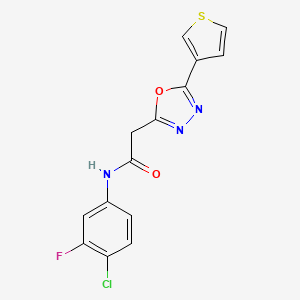 molecular formula C14H9ClFN3O2S B2578410 2-[7-(4-chlorophenyl)-1-ethyl-2,4-dioxo-1,4-dihydropyrimido[4,5-d]pyrimidin-3(2H)-yl]-N-(4-methylphenyl)acetamide CAS No. 1286725-16-3