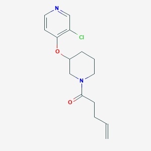 molecular formula C15H19ClN2O2 B2578427 1-(3-((3-Chloropyridin-4-yl)oxy)piperidin-1-yl)pent-4-en-1-one CAS No. 2034525-96-5