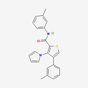 molecular formula C23H20N2OS B2578431 N,4-bis(3-methylphenyl)-3-(1H-pyrrol-1-yl)thiophene-2-carboxamide CAS No. 1291868-82-0