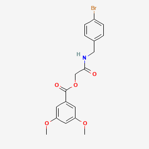 molecular formula C18H18BrNO5 B2578435 2-((4-Bromobenzyl)amino)-2-oxoethyl 3,5-dimethoxybenzoate CAS No. 2319896-38-1