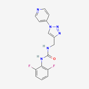 molecular formula C15H12F2N6O B2578437 1-(2,6-difluorophenyl)-3-((1-(pyridin-4-yl)-1H-1,2,3-triazol-4-yl)methyl)urea CAS No. 2034304-28-2