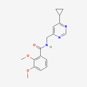 molecular formula C17H19N3O3 B2578439 N-((6-cyclopropylpyrimidin-4-yl)methyl)-2,3-dimethoxybenzamide CAS No. 2176201-77-5