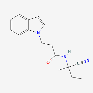 molecular formula C16H19N3O B2578445 N-(1-cyano-1-methylpropyl)-3-(1H-indol-1-yl)propanamide CAS No. 1241589-19-4