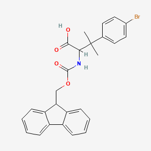 molecular formula C26H24BrNO4 B2578450 3-(4-Bromophenyl)-2-(9H-fluoren-9-ylmethoxycarbonylamino)-3-methylbutanoic acid CAS No. 2352279-69-5