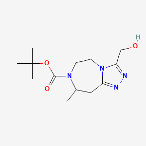 molecular formula C13H22N4O3 B2578456 叔丁基3-(羟甲基)-8-甲基-8,9-二氢-5H-[1,2,4]三唑并[4,3-D][1,4]二氮杂卓-7(6H)-甲酸酯 CAS No. 2177258-47-6