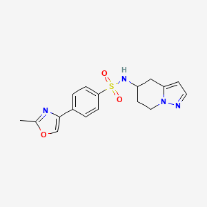 molecular formula C17H18N4O3S B2578457 4-(2-methyloxazol-4-yl)-N-(4,5,6,7-tetrahydropyrazolo[1,5-a]pyridin-5-yl)benzenesulfonamide CAS No. 2034489-46-6