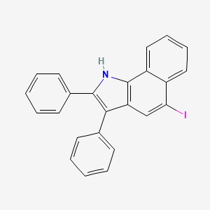 molecular formula C24H16IN B2578459 5-iodo-2,3-diphenyl-1H-benzo[g]indole CAS No. 347369-11-3
