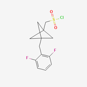 molecular formula C13H13ClF2O2S B2578464 [3-[(2,6-Difluorophenyl)methyl]-1-bicyclo[1.1.1]pentanyl]methanesulfonyl chloride CAS No. 2287321-44-0