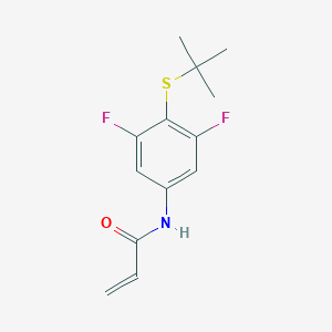 molecular formula C13H15F2NOS B2578481 N-(4-Tert-butylsulfanyl-3,5-difluorophenyl)prop-2-enamide CAS No. 2361872-08-2