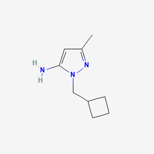 molecular formula C9H15N3 B2578489 2-Cyclobutylmethyl-5-methyl-2H-pyrazol-3-ylamine CAS No. 1349716-57-9