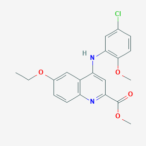 molecular formula C20H19ClN2O4 B2578497 Methyl 4-[(5-chloro-2-methoxyphenyl)amino]-6-ethoxyquinoline-2-carboxylate CAS No. 1207047-26-4