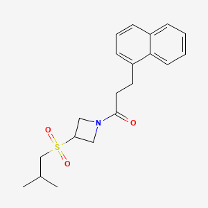 molecular formula C20H25NO3S B2578500 1-(3-(Isobutylsulfonyl)azetidin-1-yl)-3-(naphthalen-1-yl)propan-1-one CAS No. 1797145-88-0