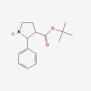 molecular formula C15H21NO2 B2578513 叔丁基-2-苯基吡咯烷-3-羧酸酯 CAS No. 2248321-13-1