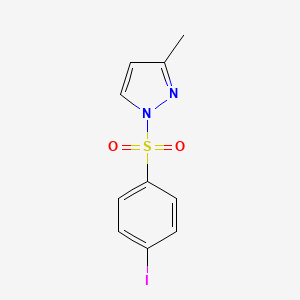 molecular formula C10H9IN2O2S B2578514 1-[(4-iodophenyl)sulfonyl]-3-methyl-1H-pyrazole CAS No. 957479-06-0
