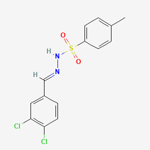 molecular formula C14H12Cl2N2O2S B2578515 N'1-(3,4-二氯苄叉亚甲基)-4-甲苯-1-磺酰肼 CAS No. 218144-98-0