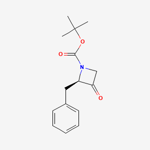 molecular formula C15H19NO3 B2578529 (2R)-1-(叔丁氧羰基)-2-苄基氮杂环丁-3-酮 CAS No. 2408938-07-6