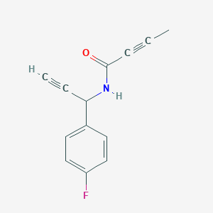 N-[1-(4-Fluorophenyl)prop-2-ynyl]but-2-ynamide
