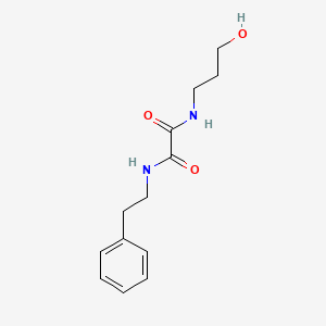 molecular formula C13H18N2O3 B2578571 N-(3-hydroxypropyl)-N'-(2-phenylethyl)ethanediamide CAS No. 351998-48-6