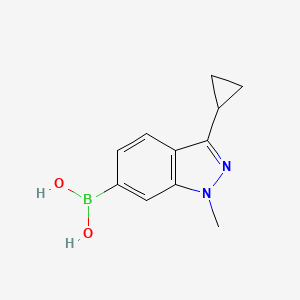 molecular formula C11H13BN2O2 B2578572 (3-Cyclopropyl-1-methylindazol-6-yl)boronic acid CAS No. 2377607-66-2