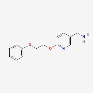 molecular formula C14H16N2O2 B2578585 [6-(2-苯氧基乙氧基)吡啶-3-基]甲胺 CAS No. 1016683-81-0
