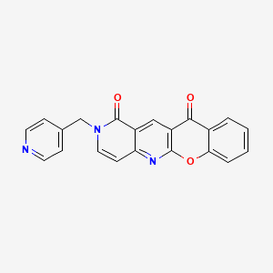 molecular formula C21H13N3O3 B2578590 2-(4-pyridinylmethyl)-1H-chromeno[2,3-b][1,6]naphthyridine-1,11(2H)-dione CAS No. 303995-57-5