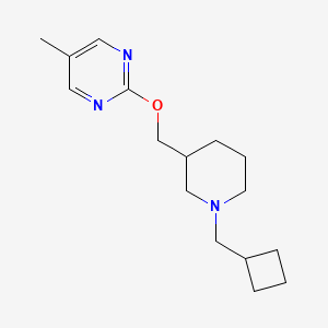 molecular formula C16H25N3O B2578593 2-[[1-(Cyclobutylmethyl)piperidin-3-yl]methoxy]-5-methylpyrimidine CAS No. 2380063-80-7