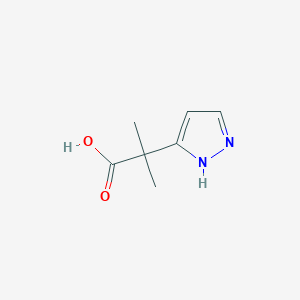molecular formula C7H10N2O2 B2578594 2-Methyl-2-(1H-pyrazol-5-yl)propanoic acid CAS No. 1784260-94-1