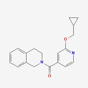 molecular formula C19H20N2O2 B2578597 (2-(环丙基甲氧基)吡啶-4-基)(3,4-二氢异喹啉-2(1H)-基)甲苯酮 CAS No. 2034470-14-7