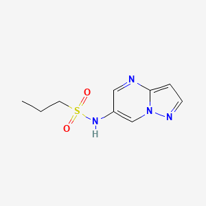 molecular formula C9H12N4O2S B2578598 N-(pyrazolo[1,5-a]pyrimidin-6-yl)propane-1-sulfonamide CAS No. 2034449-87-9