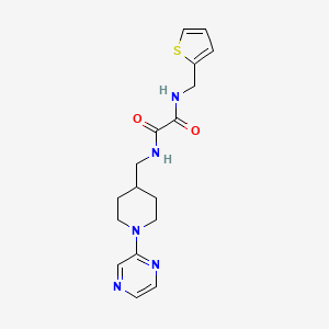 molecular formula C17H21N5O2S B2578606 N1-((1-(pyrazin-2-yl)piperidin-4-yl)methyl)-N2-(thiophen-2-ylmethyl)oxalamide CAS No. 1396866-51-5