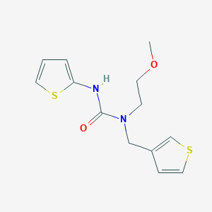 molecular formula C13H16N2O2S2 B2578622 1-(2-甲氧基乙基)-3-(噻吩-2-基)-1-(噻吩-3-基甲基)脲 CAS No. 1219914-76-7