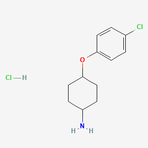 molecular formula C12H17Cl2NO B2578625 4-(4-Chlorophenoxy)cyclohexanamine hydrochloride CAS No. 380828-77-3