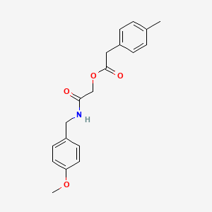 molecular formula C19H21NO4 B2578629 2-[(4-Methoxybenzyl)amino]-2-oxoethyl (4-methylphenyl)acetate CAS No. 1797196-30-5