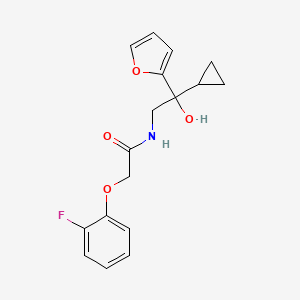 molecular formula C17H18FNO4 B2578630 N-(2-cyclopropyl-2-(furan-2-yl)-2-hydroxyethyl)-2-(2-fluorophenoxy)acetamide CAS No. 1396874-83-1