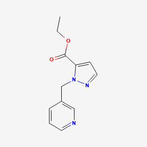 molecular formula C12H13N3O2 B2578642 乙基2-(3-吡啶基甲基)吡唑-3-羧酸酯 CAS No. 2250241-82-6