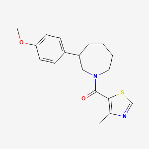 molecular formula C18H22N2O2S B2578644 (3-(4-甲氧基苯基)氮杂环庚-1-基)(4-甲基噻唑-5-基)甲苯酮 CAS No. 1798545-55-7