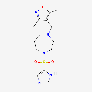 1-[(3,5-dimethylisoxazol-4-yl)methyl]-4-(1H-imidazol-4-ylsulfonyl)-1,4-diazepane